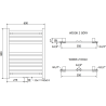Mexen Uran radiator baie 800 x 600 mm, 425 W, alb - W105-0800-600-00-20