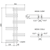 Mexen Jari radiator de baie decorativ 1005 x 550 mm, 339 W, negru - W115-1005-550-00-70