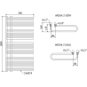 Mexen Amor radiator de baie 1000 x 500 mm, 809 W, negru - W120-1000-500-00-70