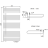 Mexen Amor radiator de baie 1200 x 600 mm, 1083 W, alb - W120-1200-600-00-20