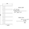Mexen Jukon radiator baie 988 x 500 mm, 461 W, negru - W116-0988-500-00-70