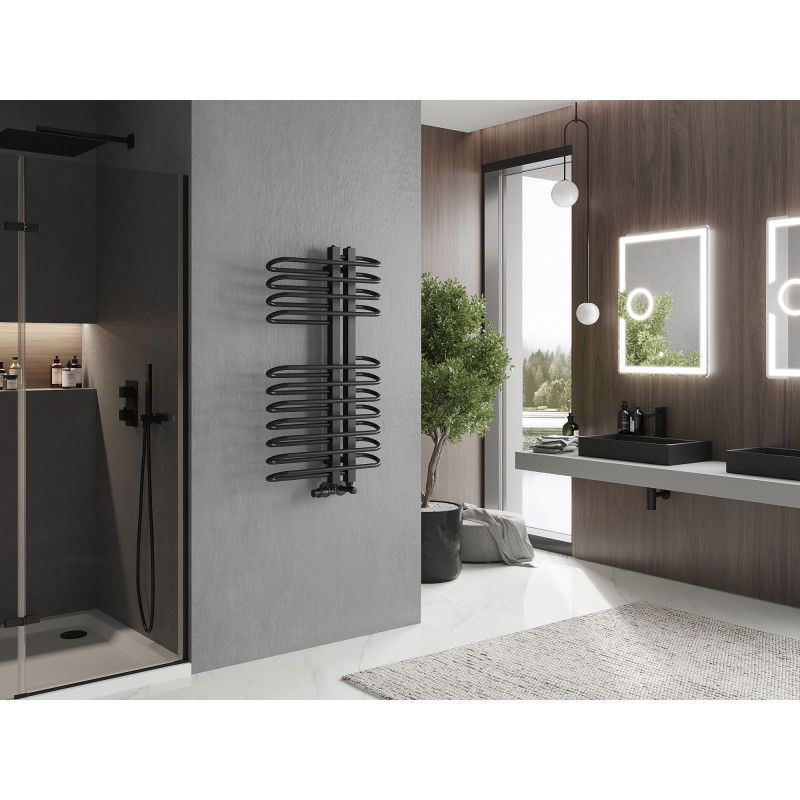 Mexen Ops fürdőszobai radiátor 1000 x 550 mm, 517 W, fekete - W122-1000-550-00-70