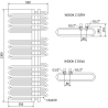 Mexen Ops radiator baie 1300 x 550 mm, 694 W, alb - W122-1300-550-00-20
