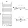 Mexen Sol radiator baie 1200 x 500 mm, 569 W, antracit - W125-1200-500-00-66