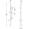 Mexen Kama DS05 zuhanykészlet, króm - 72504DS05-00
