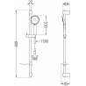 Mexen Kama DS75 set de duș, Neagră - 72504DS75-70
