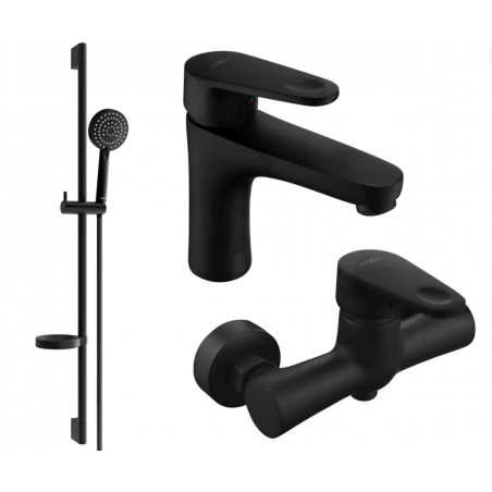 Mexen Kama DS75 set de duș, negru - 72504DS75-70