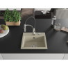 Mexen Milo chiuvetă de bucătărie din granit cu 1 cuvă și baterie Aster, bej - 6505-69-73450-07