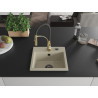 Mexen Milo chiuvetă din granit cu 1 compartiment cu baterie de bucătărie Aster, bej - 6505-69-73450-57-B