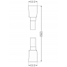 Mexen furtun de duș 125 cm, Aurie - 79425-50
