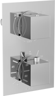 Mexen Cube baterie termostatică pentru cadă si duș cu 2 ieșiri, Crom - 77502-00 Mexen Cube baterie termostatică pentru cadă si duș cu 2 ieșiri, Crom - 77502-00