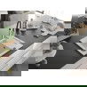 Mexen Enzo chiuvetă de granit cu un compartiment, cu picurător și baterie de bucătărie Aster, Albă - 6506-20-73450-07-B