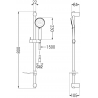 Mexen Kama Set baie DF75, crom - 72513DF75-00