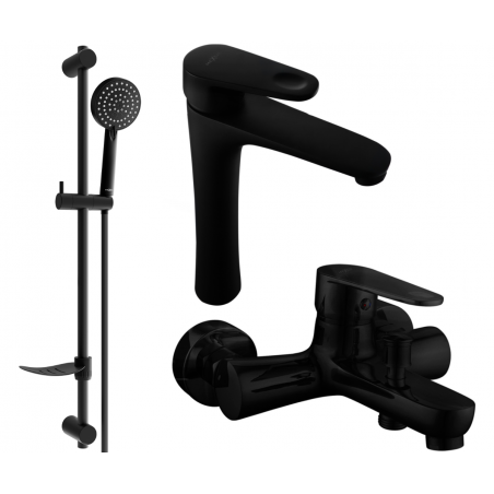 Set cadă Mexen Kama DF75, negru - 72513DF75-70