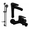 Set cadă Mexen Kama DF75, negru - 72513DF75-70
