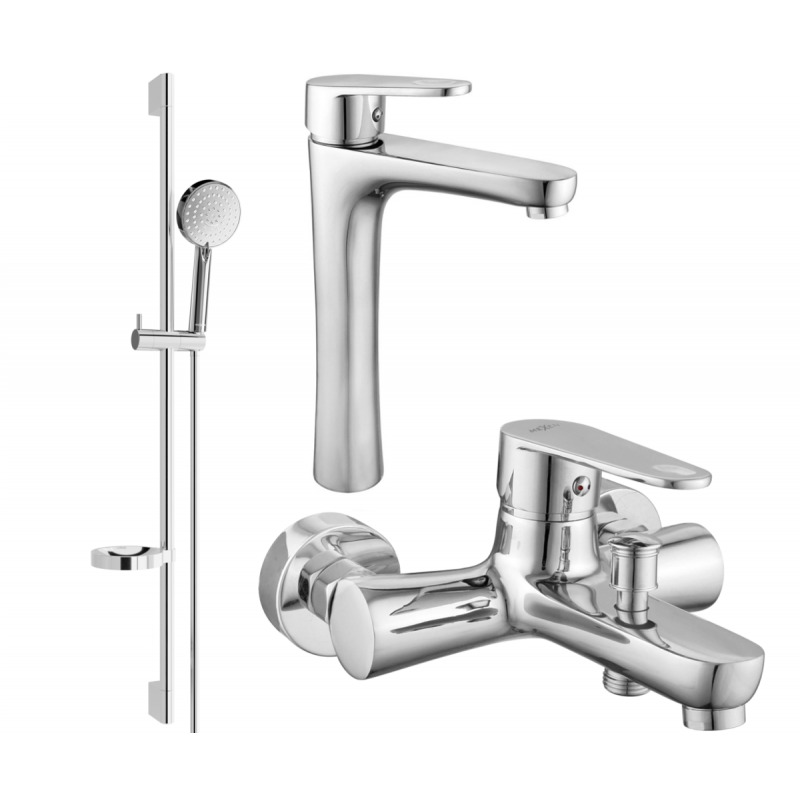 Mexen Kama DS75 fürdőszobai készlet, króm - 72513DS75-00