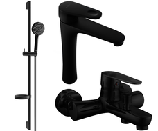 Mexen Kama Set de baie DS75, negru - 72513DS75-70