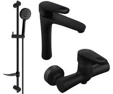 Mexen Kama DF75 set de duș, negru - 72514DF75-70