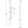 Mexen Kama DS05 set de duș, Neagră - 72514DS05-70