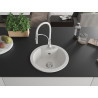 Mexen Diego gránit mosogató 1 rekeszes konyhai csapteleppel Aster, fehér - 6512-20-73450-02