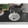 Mexen Diego chiuvetă de bucătărie din granit cu 1 compartiment și baterie de bucătărie Aster, albă - 6512-20-73450-07-B