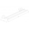 Mexen Loft cuier dublu pentru prosoape, Crom - 7012625-00