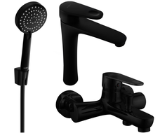Mexen Kama Set de baie R75, negru - 72513R75-70