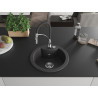 Mexen Diego chiuvetă de granit cu 1 compartiment cu baterie de bucătărie Aster, negru cu pete - 6512-76-73450-07