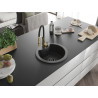Mexen Diego chiuvetă de bucătărie granit 1-cameră cu baterie de bucătărie Aster, negru pătat - 6512-76-73450-57-B
