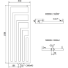 Mexen Alaska radiator decorativ 1216 x 440 mm, 542 W, negru - W205-1216-440-00-70