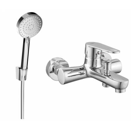 Mexen Kama R75 baterie cadă cu set pentru duș, Crom - 7253R75-00