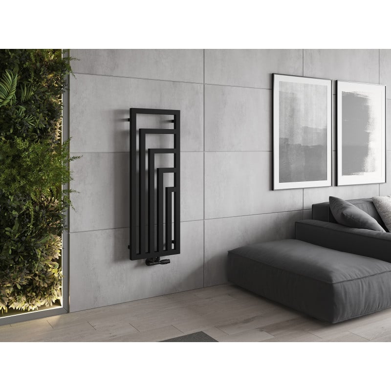 Mexen Alaska radiator decorativ 1216 x 440 mm, 542 W, negru - W205-1216-440-00-70