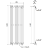 Mexen Atlanta calorifer decorativ 1200 x 405 mm, 646 W, Albă - W211-1200-405-00-20