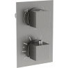 Bateria termostatică Mexen Cube pentru cadă și duș cu 2 ieșiri, grafit - 77502-66