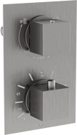 Mexen Cube baterie termostatice de cadă-duș cu 2 ieșiri, grafit - 77502-66