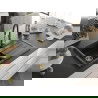 Chiuvetă granit Mexen Bruno cu o cuvă și picurător, cu baterie de bucătărie Aster, negru/auriu metalic - 6513-75-73450-57-G