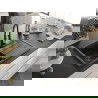 Chiuvetă granit Mexen Bruno 1 compartiment cu scurgător și baterie bucătărie Aster, negru/oro metalic - 6513-75-73450-70-B