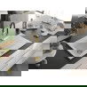 Mexen Cesar chiuvetă de granit cu un compartiment, cu picurător și baterie de bucătărie Aster, Albă - 6514-20-73450-57-G