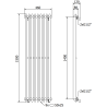 Mexen Atlanta radiator decorativ 1500 x 460 mm, 894 W, negru - W211-1500-460-00-70