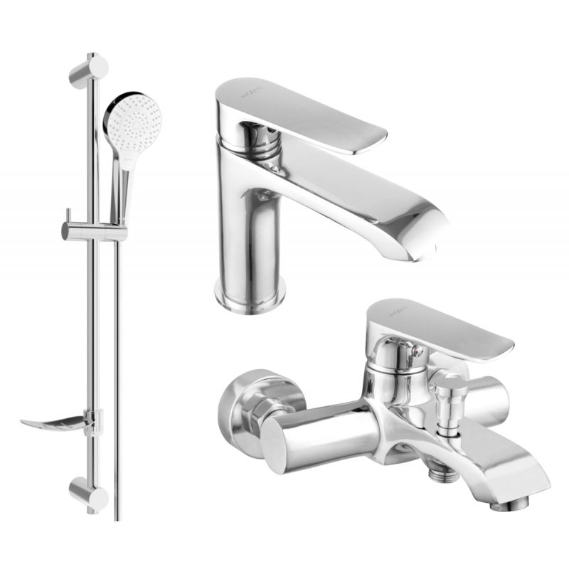 Mexen Pecos DF05 set de baie, crom - 72703DF05-00