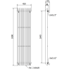 Mexen Aurora calorifer decorativ 1800 x 450 mm, 1347 W, Albă - W212-1800-450-00-20