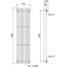 Mexen Aurora dísz radiátor 1800 x 450 mm, 1347 W, Fehér - W212-1800-450-00-20