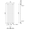 Mexen Boston calorifer decorativ 1200 x 452 mm, 611 W, Albă - W213-1200-452-00-20
