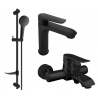 Mexen Pecos DF05 set de baie, negru - 72703DF05-70