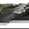 Mexen Cesar chiuvetă granit 1 compartiment cu scurgător și baterie bucătărie Aster, negru/argintiu metalic - 6514-73-73450-57-B