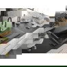 Mexen Cesar chiuvetă de granit cu o cuvă și scurgător și baterie de bucătărie Aster, negru/auriu metalizat - 6514-75-73450-07-B