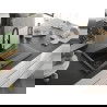 Mexen Cesar chiuvetă de granit cu 1 cuvă și picurător și baterie de bucătărie Aster, negru/auriu metalizat - 6514-75-73450-70-B