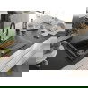 Mexen Cesar chiuvetă de granit cu un compartiment, cu picurător și baterie de bucătărie Aster, Neagră - 6514-77-73450-07