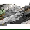 Mexen Cesar chiuvetă de granit cu un compartiment, cu picurător și baterie de bucătărie Aster, Neagră - 6514-77-73450-07-B