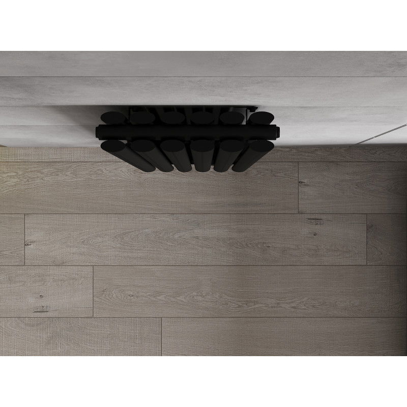 Mexen Dallas dekoratív radiátor 1600 x 360 mm, 1039 W, fekete - W214-1600-360-00-70